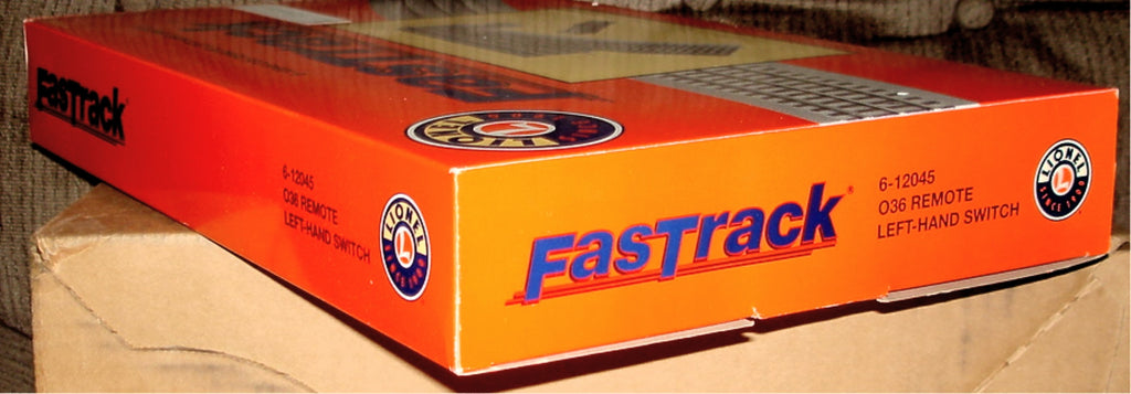 LIONEL - FASTRACK O-36 REMOTE Left Hand TURNOUT #6-12045- O Train Switch Track