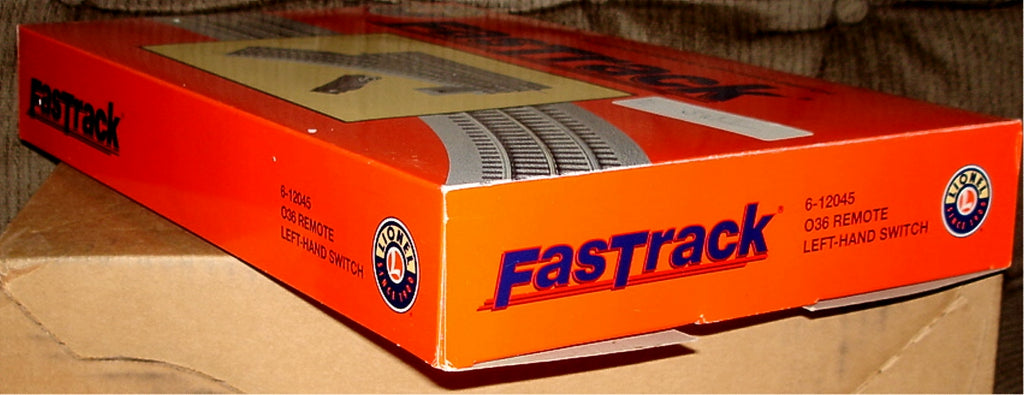 LIONEL - FASTRACK O-36 REMOTE Left Hand TURNOUT #6-12045- O Train Switch Track