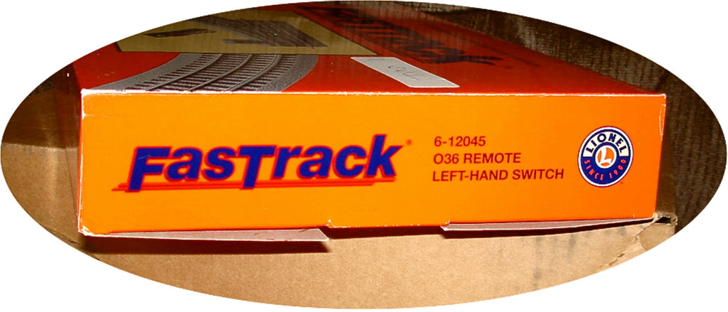 LIONEL - FASTRACK O-36 REMOTE Left Hand TURNOUT #6-12045- O Train Switch Track