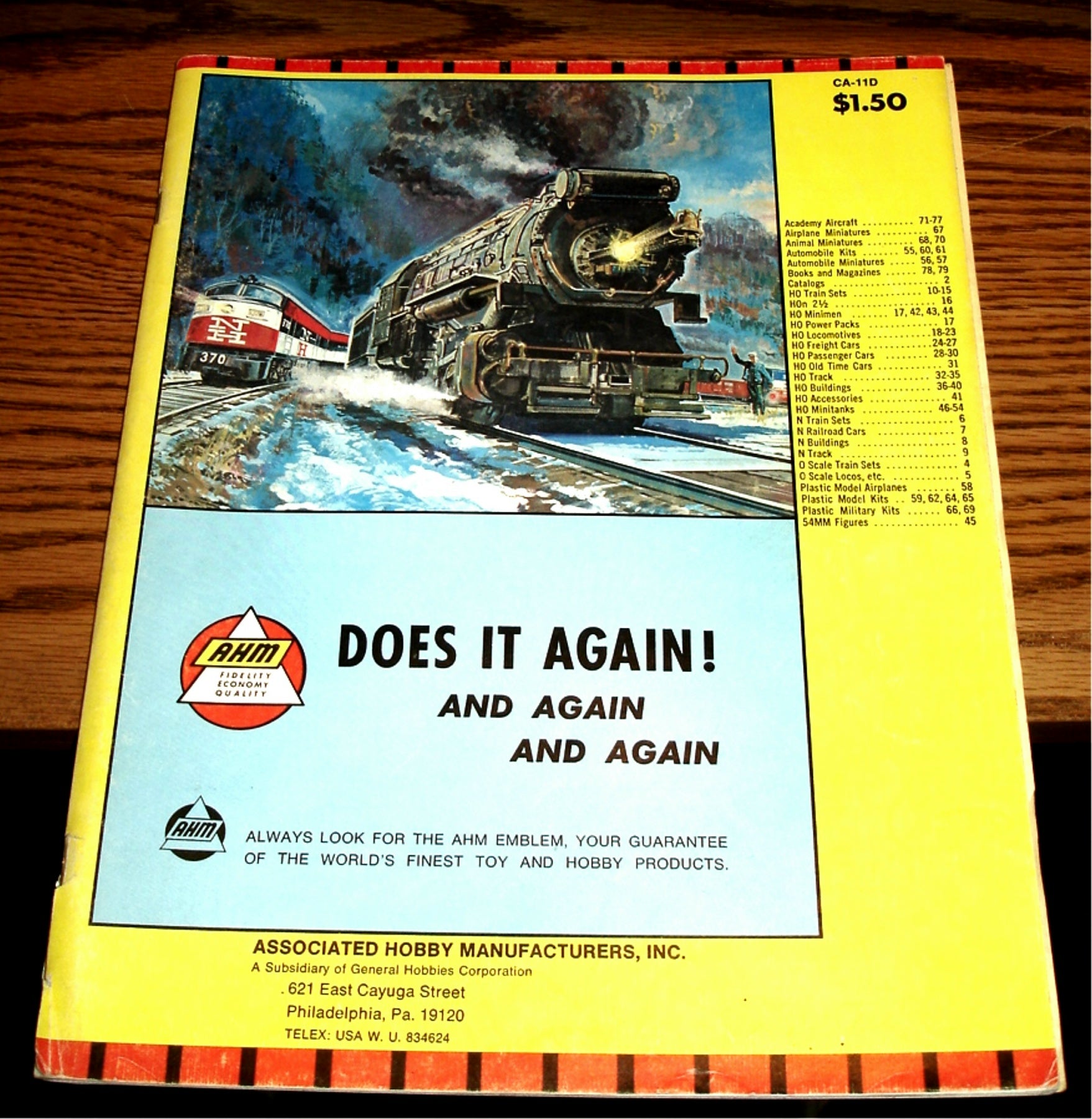 AHM - "Does It Again" Catalog - HO/N/O Scale Rolling Stock, Track, Accessories