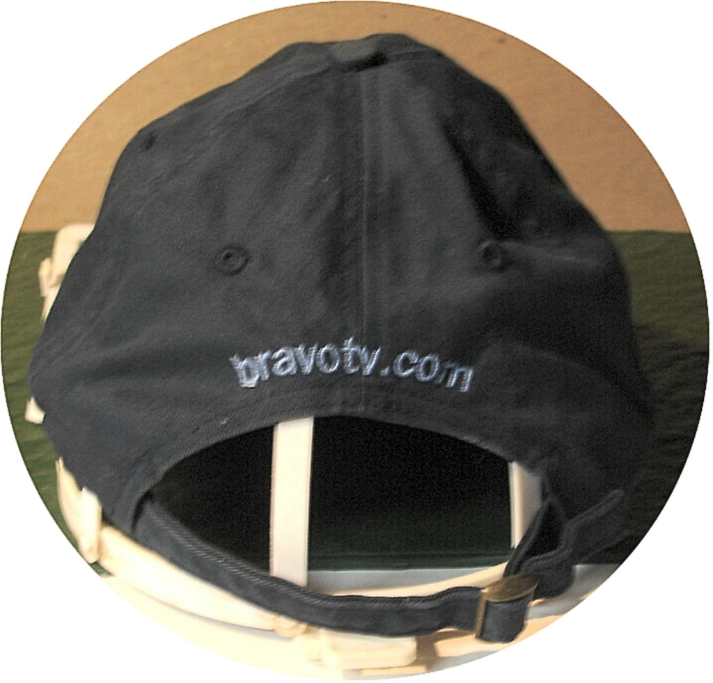 Vtg BRAVO TV 90's 6 Panel Black Strapback Cap Hat