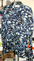 RETRO - Vtg Burma Boutique Men’s XL Long Sleeve Button Down Shirt - Blue Floral