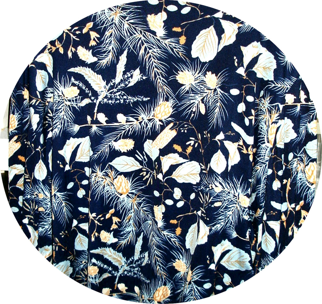 RETRO - Vtg Burma Boutique Men’s XL Long Sleeve Button Down Shirt - Blue Floral