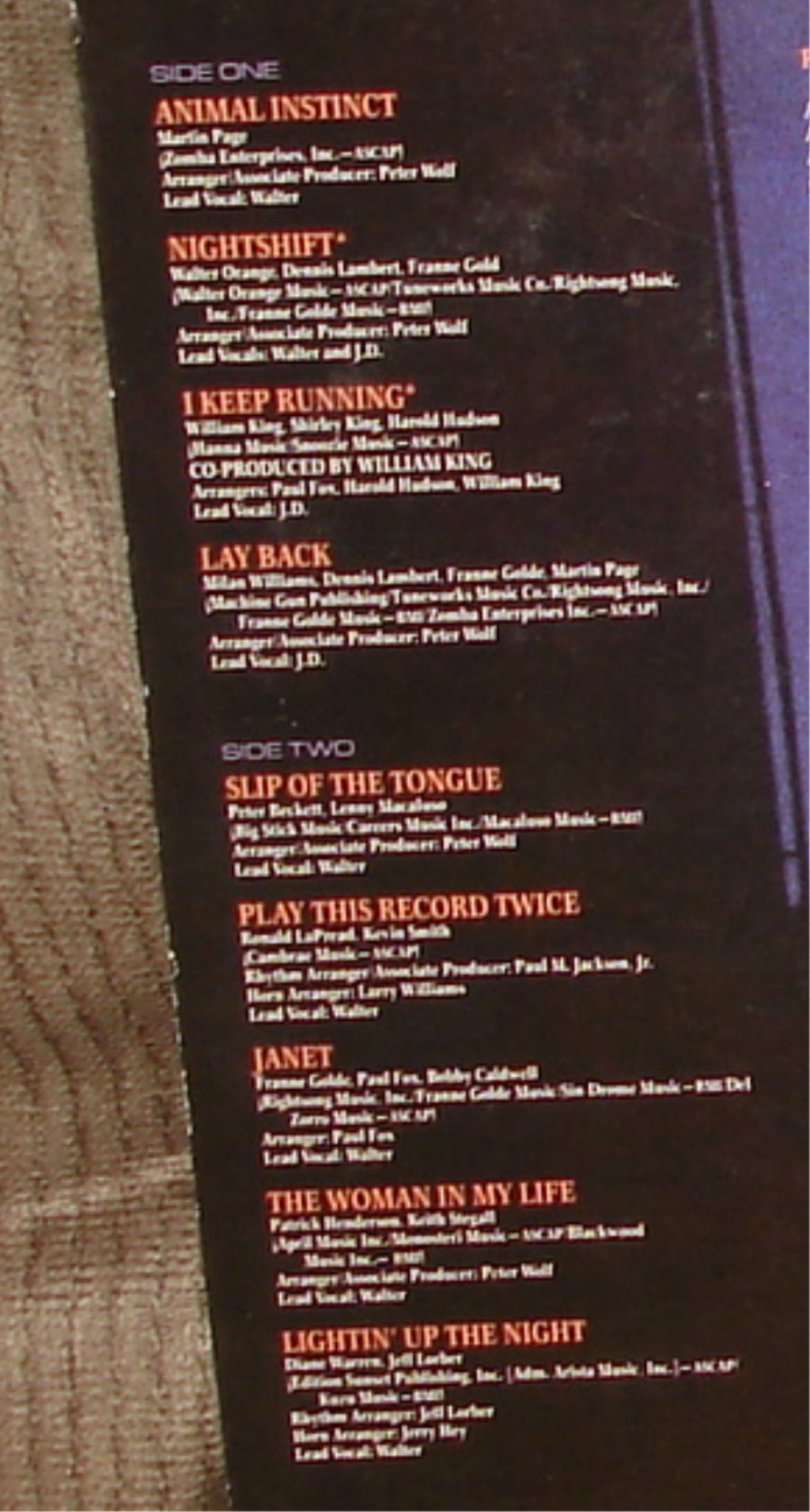 The Commodores – NIGHTSHIFT - 1985 Funk Soul Record Album LP