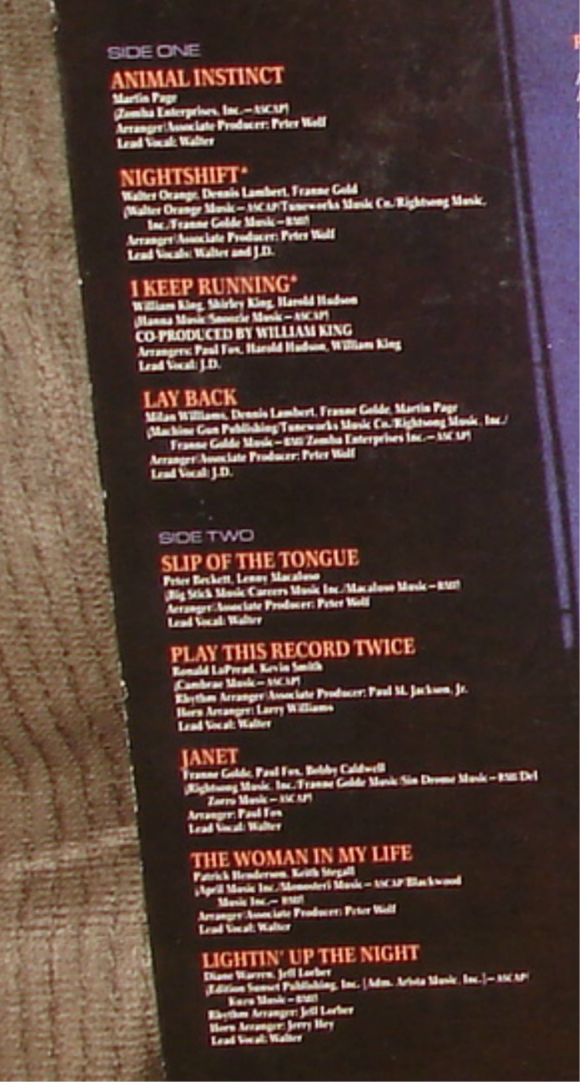 The Commodores – NIGHTSHIFT - 1985 Funk Soul Record Album LP