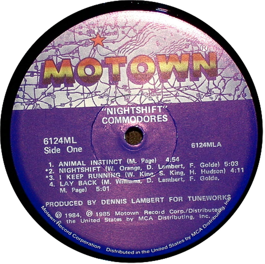 The Commodores – NIGHTSHIFT - 1985 Funk Soul Record Album LP