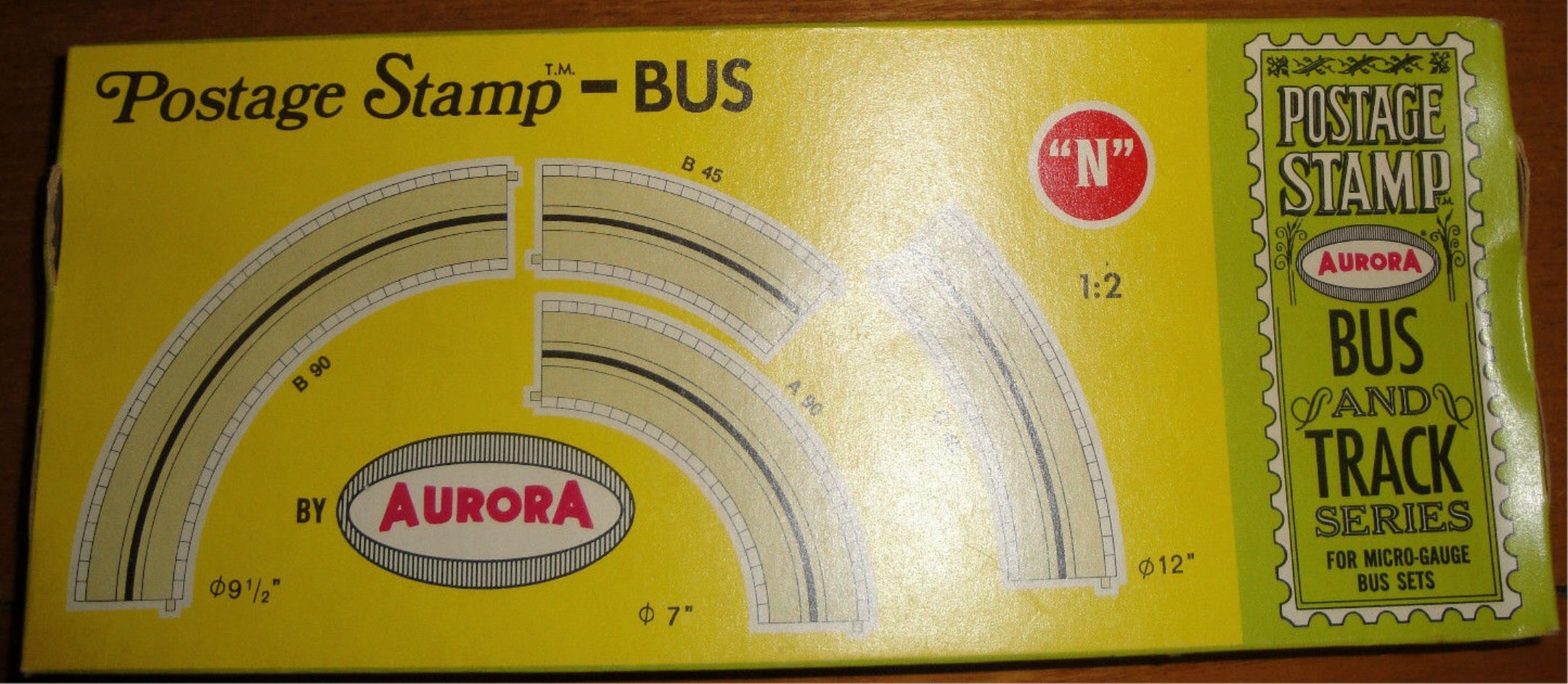 AURORA - POSTAGE STAMP BUS CURVED TRACK SET #4412-125 - NIB NOS - REDUCED!