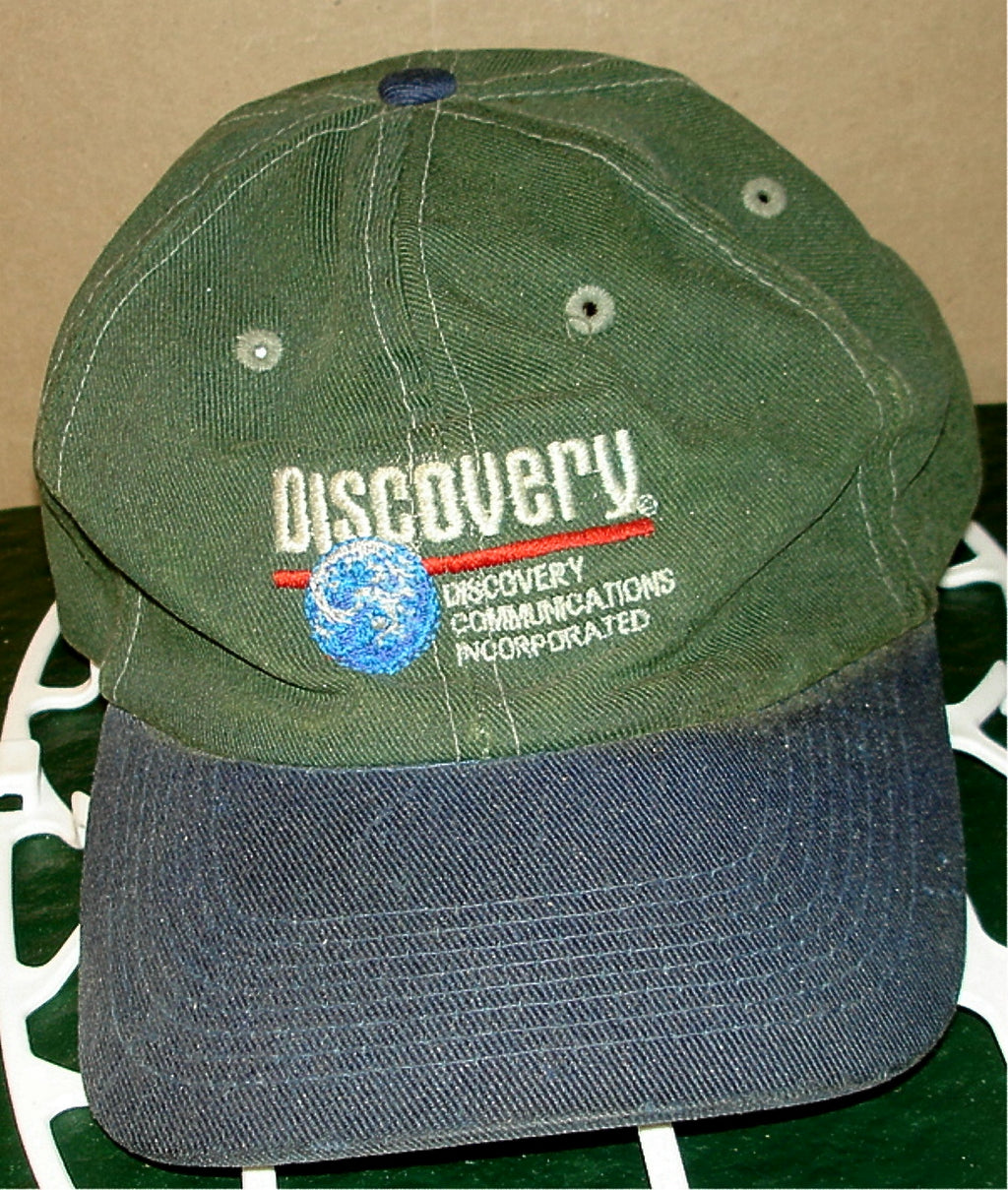 Vtg DISCOVERY CHANNEL - 6 Panel Strapback Baseball Cap Hat - NEW