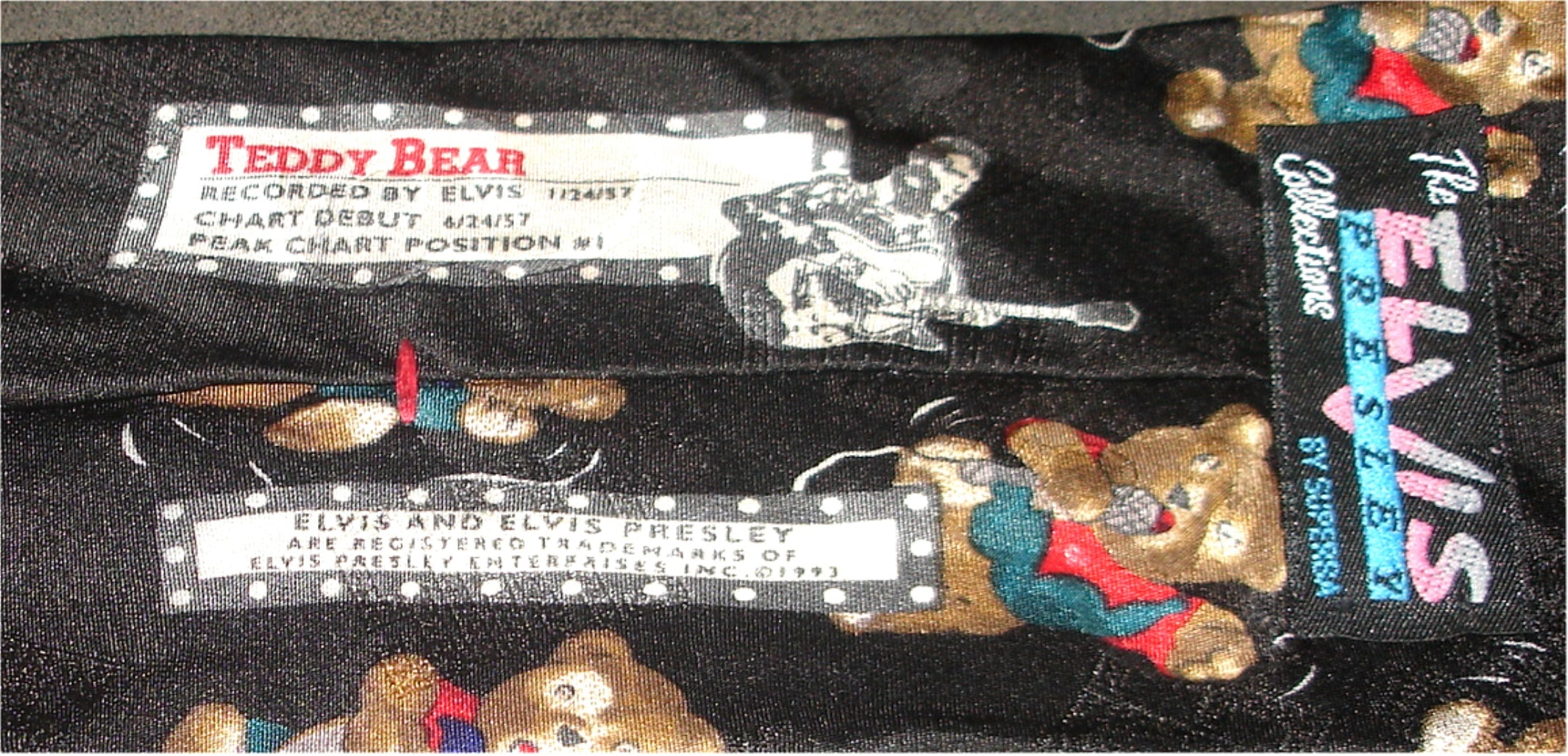 ELVIS PRESLEY "TEDDY BEAR" TIE - SUPERBA COLLECTION - 100% ITALIAN SILK