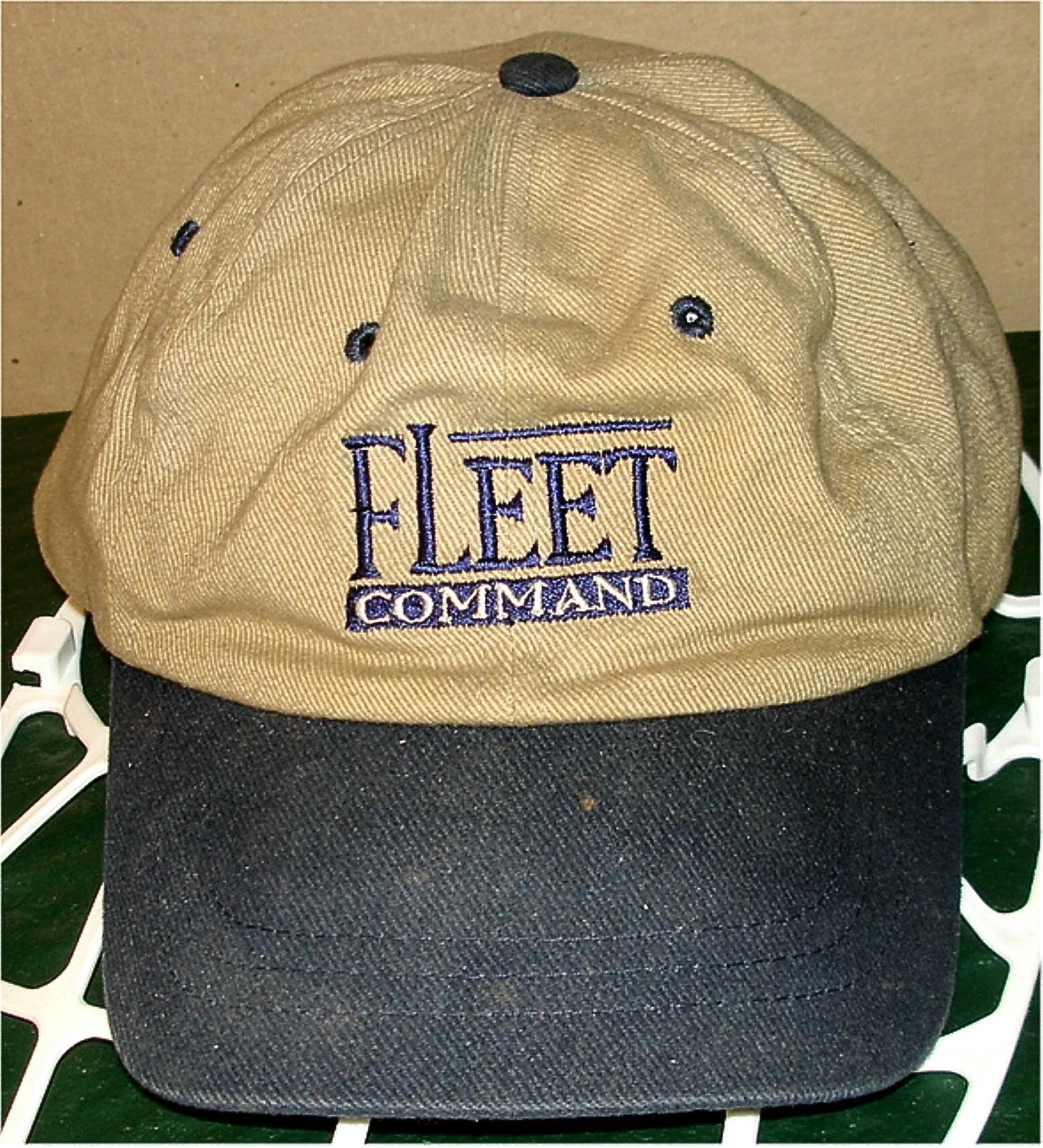 Vtg DISCOVERY CHANNEL Fleet Command - 6 Panel Strapback Baseball Cap - NEW