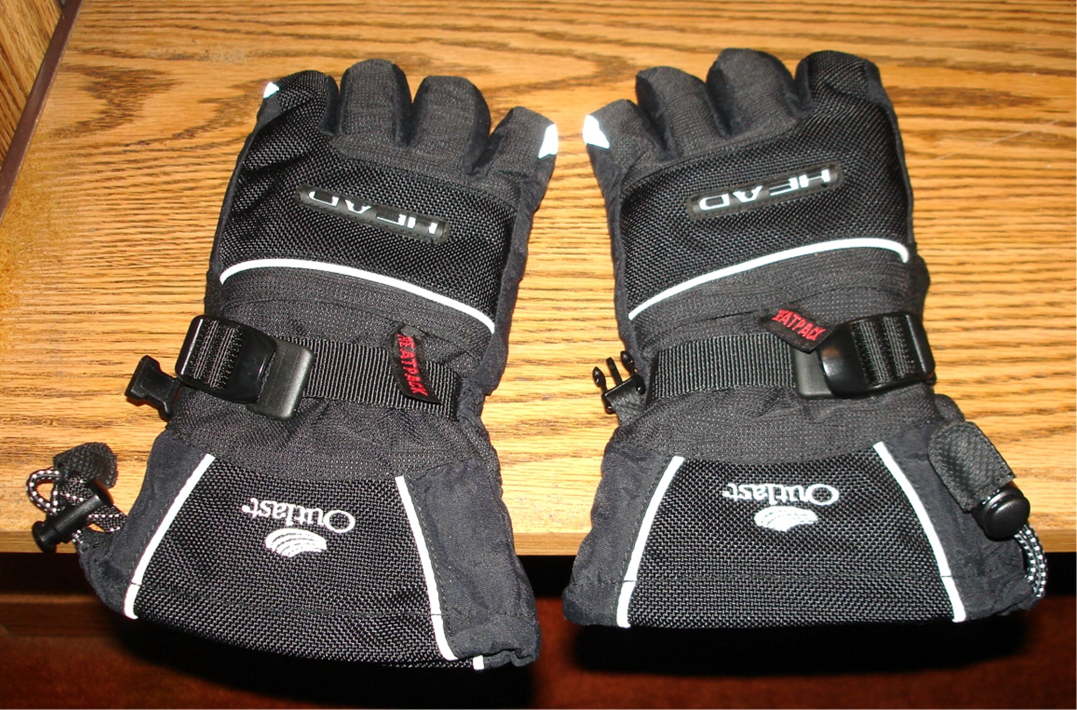 HEAD Black Outlast Hipora Ski Snowboard Waterproof Gloves Size Small Heat Pouch