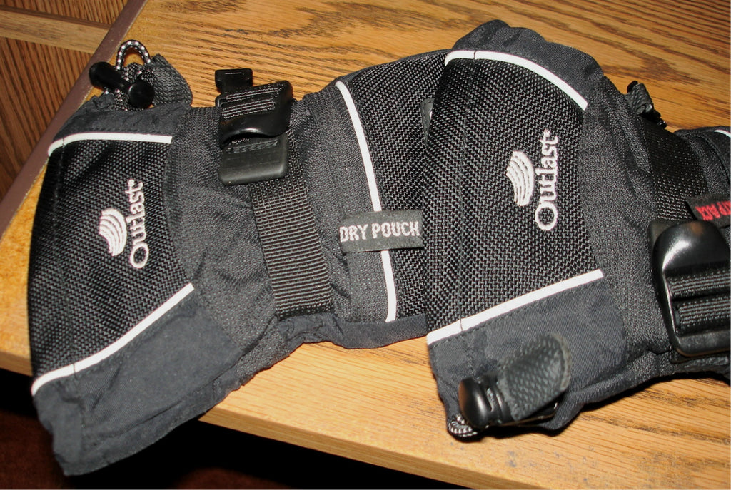 HEAD Black Outlast Hipora Ski Snowboard Waterproof Gloves Size Small Heat Pouch
