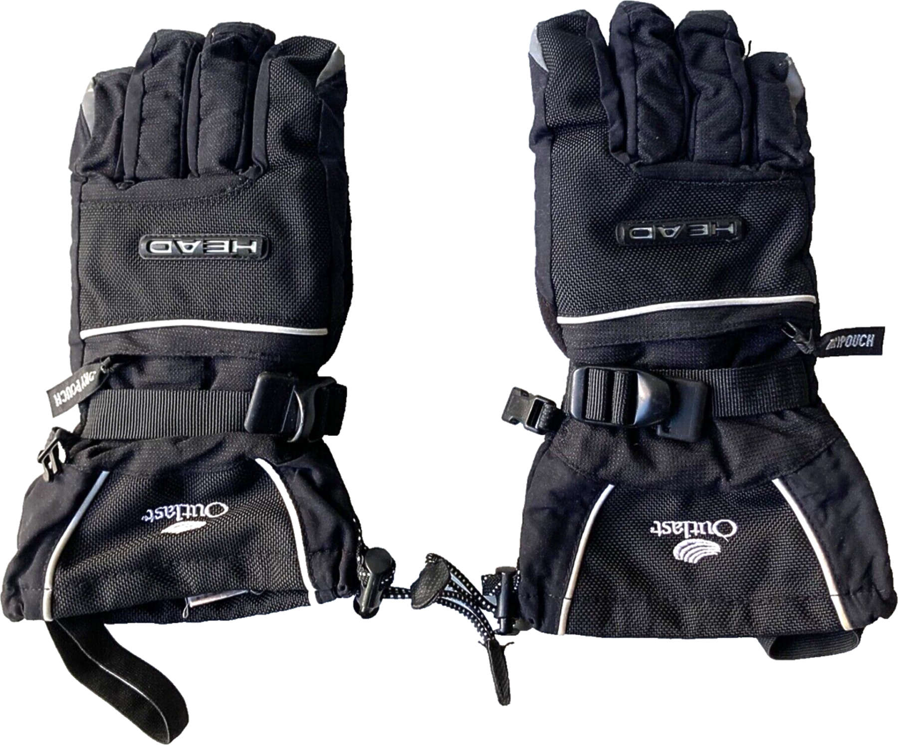 HEAD Black Outlast Hipora Ski Snowboard Waterproof Gloves Size Small Heat Pouch