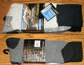 Hello Outdoors - Mens Winter Crew Socks Size 6-12 - 2-Pack Black/Gray/Charcoal