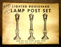 MARX - VINTAGE #073/3 LIGHTED BOULEVARD LAMP POST SET - O/S TRAIN NIB