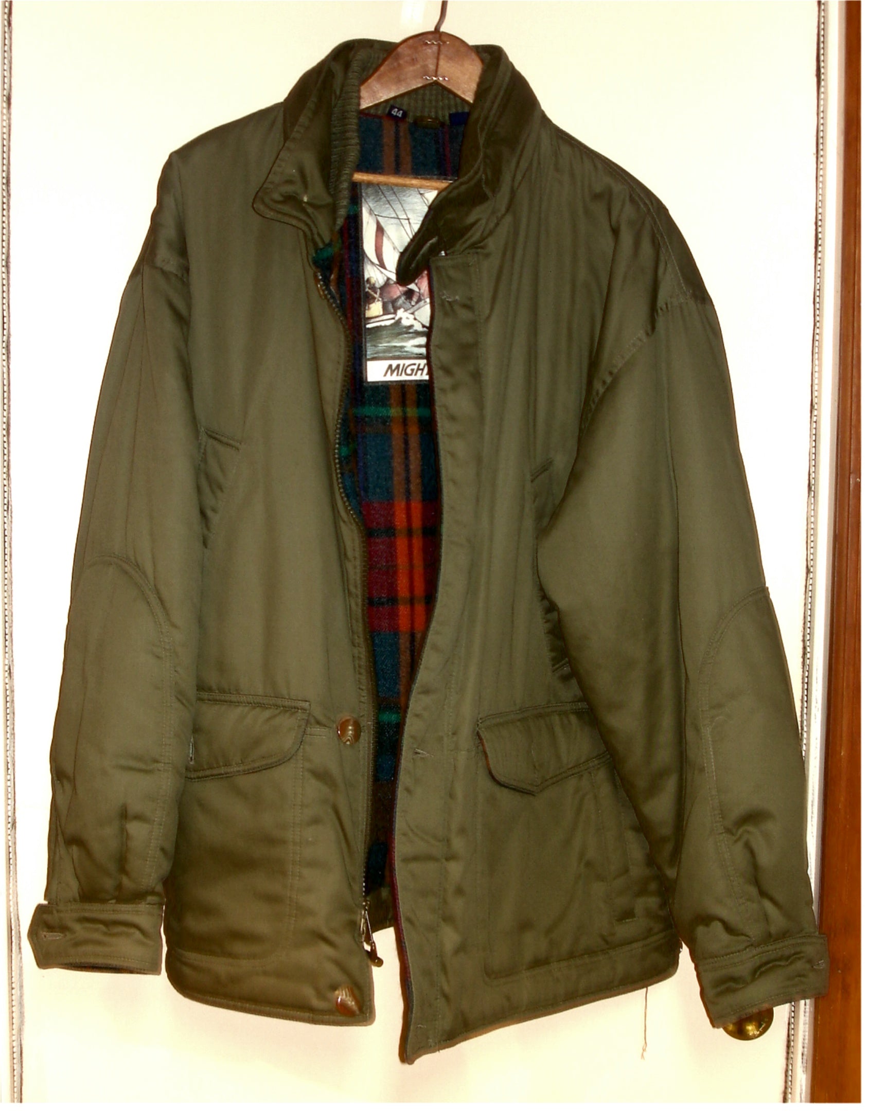 MIGHTY MAC - VINTAGE LINED 3/4 PARKA COAT JACKET - SIZE 44 GREEN