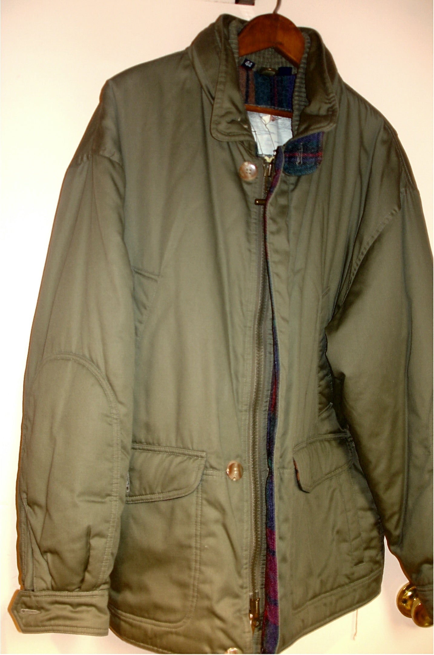 MIGHTY MAC - VINTAGE LINED 3/4 PARKA COAT JACKET - SIZE 44 GREEN