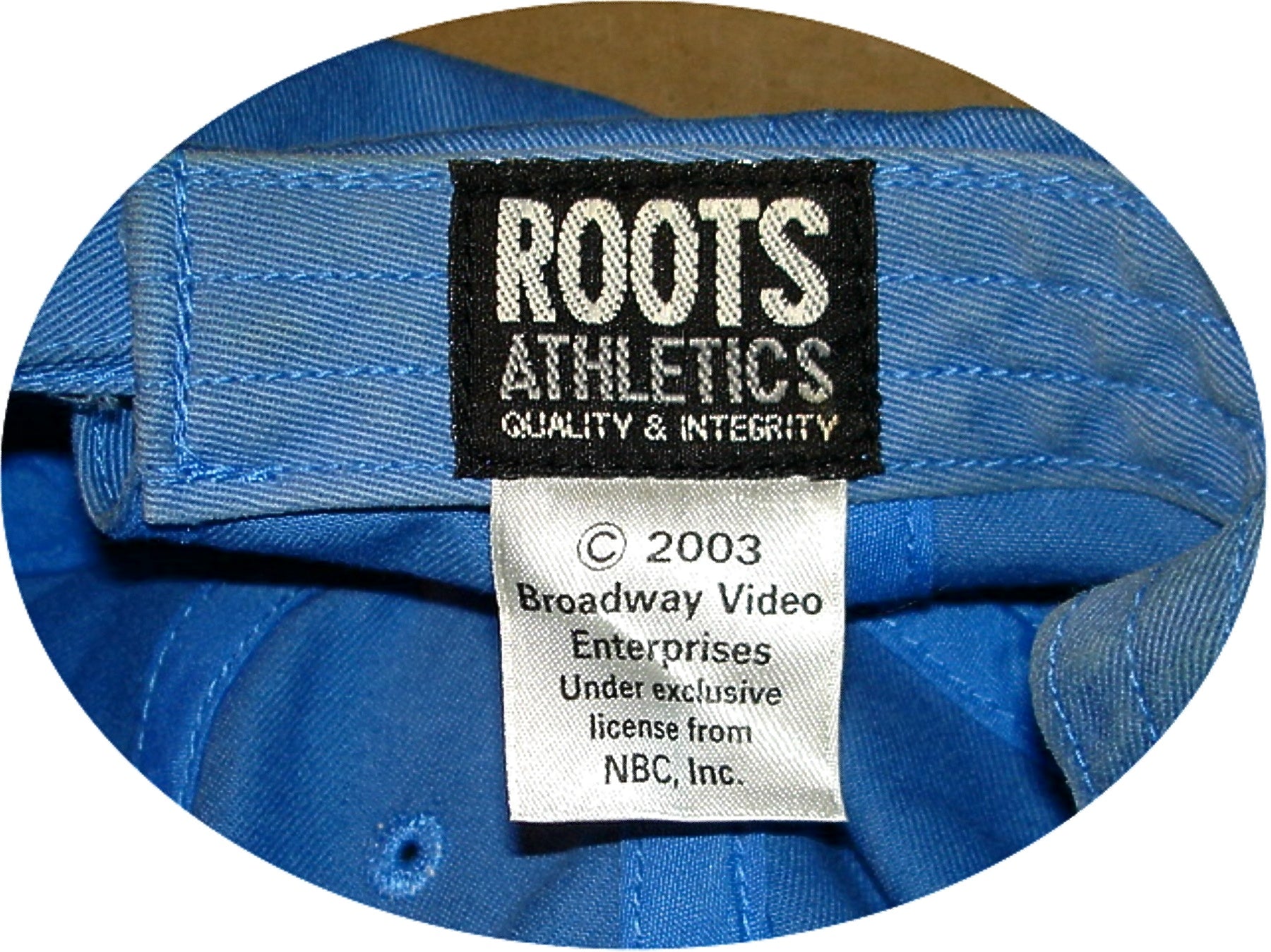 VTG NBC SATURDAY NIGHT LIVE 2003 Blue Strapback Baseball Cap Flat Brim Hat NEW