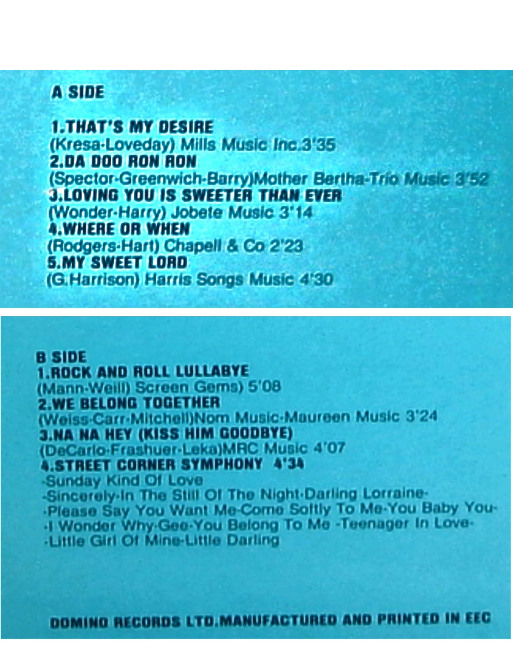 THE BELMONTS - STREET CORNER SYMPHONY - 1988 ROCK, OLDIES, DOO-WOP VINYL LP