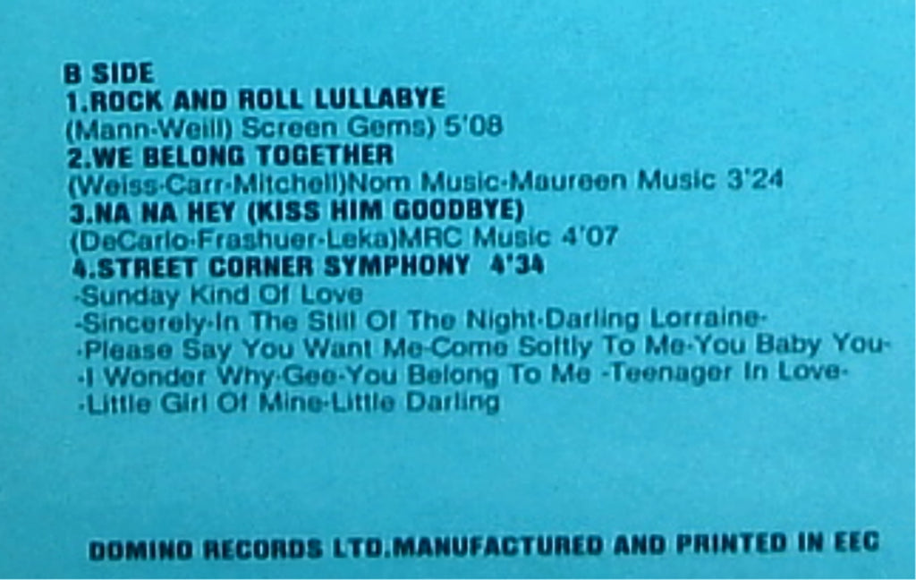 THE BELMONTS - STREET CORNER SYMPHONY - 1988 ROCK, OLDIES, DOO-WOP VINYL LP