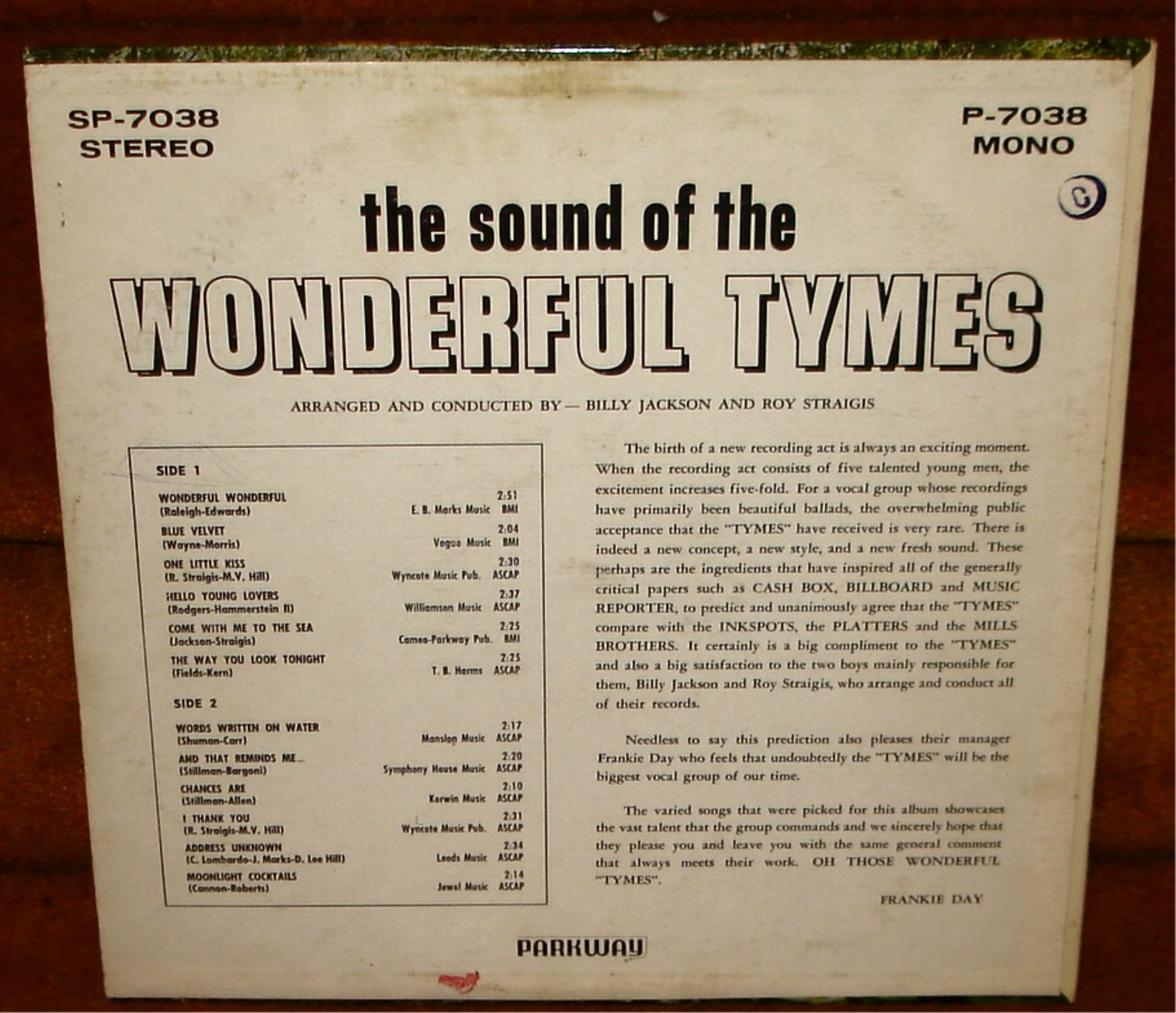 TYMES - THE SOUND OF THE WONDERFUL TYMES - 1963 FUNK/SOUL, R&B, DOO-WOP